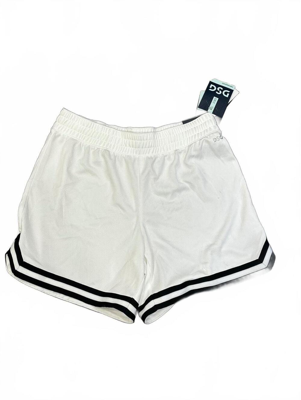 Girls DSG Performance White Shorts with BLACK trim Size XL New without Tags $20